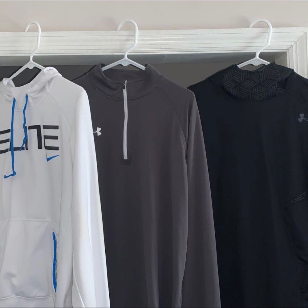 Men’s hoodies and lightweight 3/4 zip pullover
